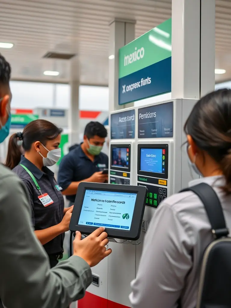 An image showing a gas station employee logging into a secure system with multi-factor authentication, highlighting the importance of controlled access.