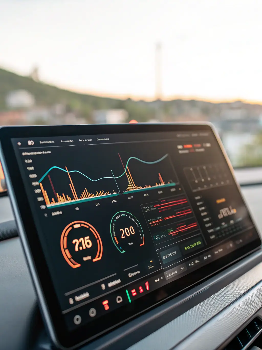 A dashboard displaying real-time monitoring of a fuel station's network security, highlighting monitoring tools in Lite Protection.