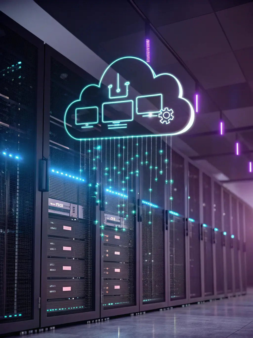 A visual representation of data backups being securely stored in a cloud environment, highlighting the importance of data recovery and business continuity.